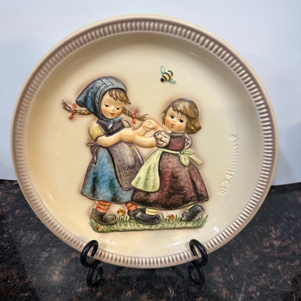 VTG Goebel MJ Hummel Spring Dance Anniversary Plate Hand Painted 2nd Ed HUM 281